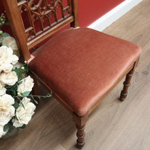 Load image into Gallery viewer, x SOLD Antique French Walnut Prayer Chair, Kneeler.  Hall Seat, Church Prie Dieu Chair  B10536