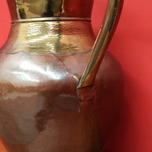 Load image into Gallery viewer, x SOLD Antique French Umbrella Holder, Brass and Copper Pitcher Jug Walking Stick Stand. B10139