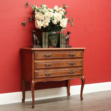 Load image into Gallery viewer, x SOLD Vintage French Chest of Drawers, French 3 Drawer Hall Cabinet, Sofa Table Chest B10197