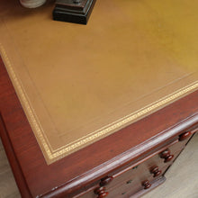 Load image into Gallery viewer, x SOLD Antique Australian Cedar and Leather Office Desk, 9 Drawer Office Study Desk B10731