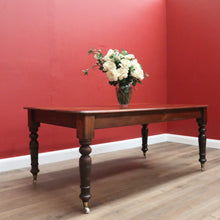 Load image into Gallery viewer, x SOLD Antique Australian Cedar Dining Table, Rustic Country Farmhouse Slab Top Table B11038