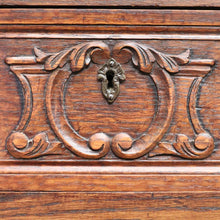 Load image into Gallery viewer, x SOLD Antique French Chest of Drawers, French Oak and Brass Handle Hall Cabinet Chest B10922