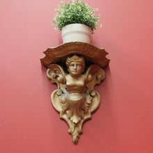 Load image into Gallery viewer, x SOLD Pair of Antique French Wall Sconces, Gilt Winged Angel Wall Bracket Wall Shelves B10974