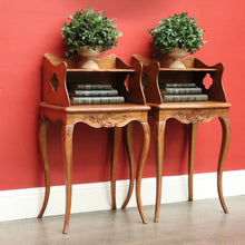 Load image into Gallery viewer, x SOLD Pair of Antique Bedside Cabinets Tables, French Oak Lamp Tables, Side Tables. B10525