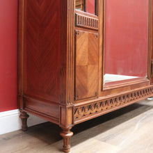 Load image into Gallery viewer, x SOLD Antique French Walnut Wardrobe, Armoire. Walnut and Mirror Linen Press Cabinet B10834