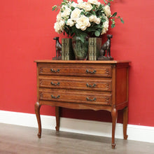 Load image into Gallery viewer, x SOLD Vintage French Chest of Drawers, French 3 Drawer Hall Cabinet, Sofa Table Chest B10197