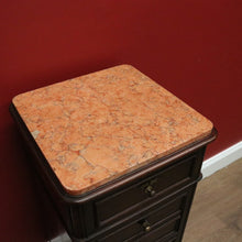Load image into Gallery viewer, x SOLD Antique French Walnut and Marble Top Lamp Cabinet, Hall Cupboard, Bedside Table B10645
