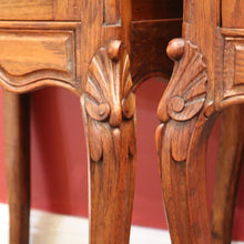 Load image into Gallery viewer, x SOLD Antique Bedside Tables Cabinets, Lamp Side Tables Antique French Oak and Marble Tops B10297