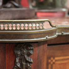 Load image into Gallery viewer, x SOLD Antique French Bedside Table Marble and Gilt Brass Lamp Side Table, Drinks Table B11072