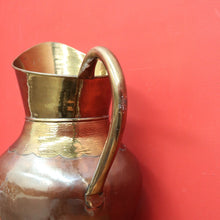 Load image into Gallery viewer, x SOLD Antique French Umbrella Holder, Brass and Copper Pitcher Jug Walking Stick Stand. B10139