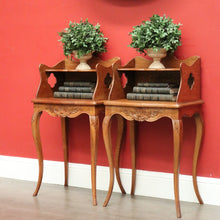 Load image into Gallery viewer, x SOLD Pair of Antique Bedside Cabinets Tables, French Oak Lamp Tables, Side Tables. B10525