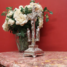 Load image into Gallery viewer, x SOLD Antique French Crucifix, Silver Plate Home Worship Christ on Cross. Religion B11134