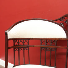 Load image into Gallery viewer, x SOLD Antique French Settee Chair Armchair, 2 Seater Conversation Chair, Lounge, Sofa B10674