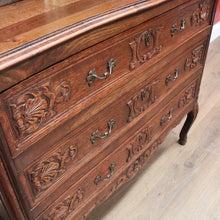 Load image into Gallery viewer, x SOLD Antique French Chest of Drawers, French Oak and Brass Handle Hall Cabinet Chest B10922