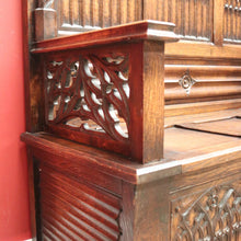 Load image into Gallery viewer, x SOLD Antique French Oak Gothic Hall Seat with Lift Lid Storage, Carved Knights B11200