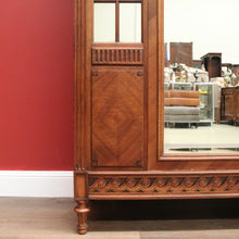 Load image into Gallery viewer, x SOLD Antique French Walnut Wardrobe, Armoire. Walnut and Mirror Linen Press Cabinet B10834