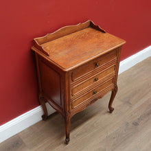 Load image into Gallery viewer, x SOLD Antique French Chest of Drawers 3 Drawer Lamp Table, Bedside Cabinet Side Table B10686