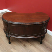 Load image into Gallery viewer, x SOLD Antique English Mahogany Desk, Kidney Shaped Ladies Desk Office Desk with Drawer B10787