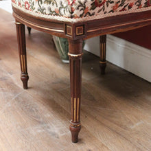 Load image into Gallery viewer, x SOLD Antique French Chairs, Hall bedroom Chairs, Walnut Gilt Frame Rust Amber Flowers B11188