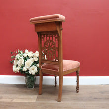 Load image into Gallery viewer, x SOLD Antique French Walnut Prayer Chair, Kneeler.  Hall Seat, Church Prie Dieu Chair  B10536