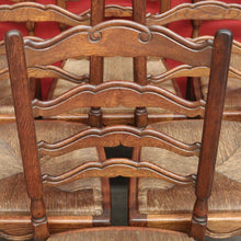 Load image into Gallery viewer, x SOLD Antique French Dining Chairs, Set of 6 Antique French Rush Seat Kitchen Chairs B10546