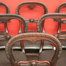 Load image into Gallery viewer, x SOLD Set of 6 Antique English Dining Chairs, Rosewood Dining Chairs Kitchen Chairs. B10325