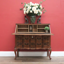 Load image into Gallery viewer, x SOLD Antique French Oak Desk, French Oak Two Drawer Drop Front Writing Bureau Desk B11045