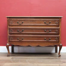 Load image into Gallery viewer, x SOLD Antique French Chest of Drawers, Dark Oak Chest of Three Drawers, Hall Cabinet B10931