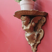 Load image into Gallery viewer, x SOLD Pair of Antique French Wall Sconces, Gilt Winged Angel Wall Bracket Wall Shelves B10974