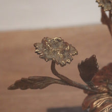 Load image into Gallery viewer, x SOLD Vintage Italian Lamp Table, Glass, Marble and Brass Flower Side Table Hall Table B10738