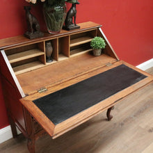 Load image into Gallery viewer, x SOLD Antique French Oak Desk, French Oak Two Drawer Drop Front Writing Bureau Desk B11045