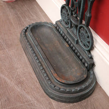 Load image into Gallery viewer, x SOLD Vintage French Cast Iron Umbrella Stand with Drip Tray, Cane Stand, or Door Stop. B10155