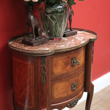 Load image into Gallery viewer, x SOLD Antique French Bedside Table Marble and Gilt Brass Lamp Side Table, Drinks Table B11072