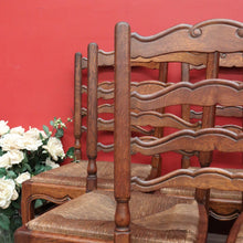 Load image into Gallery viewer, x SOLD Antique French Dining Chairs, Set of 6 Antique French Rush Seat Kitchen Chairs B10546