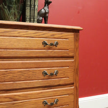 Load image into Gallery viewer, x SOLD Vintage French Chest of Drawers, French Oak and Brass 3 Drawer Hall Cupboard B10807
