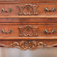 Load image into Gallery viewer, x SOLD Antique French Chest of Drawers, French Oak and Brass Handle Hall Cabinet Chest B10922