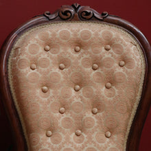 Load image into Gallery viewer, x SOLD Antique English Grandmother Chair, Walnut Fabric Button Back Ladies Chair, Seat B10992