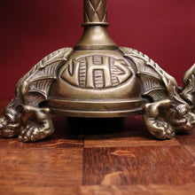 Load image into Gallery viewer, x SOLD Pair of Antique French Candle Holders, Antique Church Candle Sticks, IHS, Dragon B10765