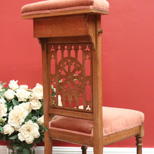 Load image into Gallery viewer, x SOLD Antique French Walnut Prayer Chair, Kneeler.  Hall Seat, Church Prie Dieu Chair  B10536