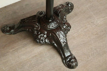Load image into Gallery viewer, x SOLD Vintage French Garden Table, Black Painted Cast Iron Base, Square Pub Table. B9431