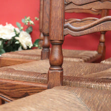 Load image into Gallery viewer, x SOLD Antique French Dining Chairs, Set of 6 Antique French Rush Seat Kitchen Chairs B10546
