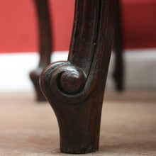 Load image into Gallery viewer, x SOLD Antique French Oak and Burgundy Leather Dining Chairs or Six Kitchen Chairs B11245