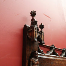 Load image into Gallery viewer, x SOLD Antique French Oak Gothic Hall Seat with Lift Lid Storage, Carved Knights B11200