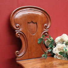 Load image into Gallery viewer, x SOLD Pair of Antique English Mahogany Hall Chairs, English Church Chairs, Shield Back B11108