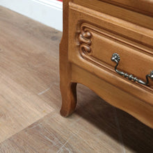 Load image into Gallery viewer, x SOLD Chest of Drawers, Vintage French Chest of Three Drawers Oak Timbers Brass Handle B10924