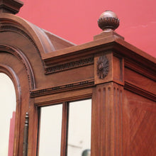 Load image into Gallery viewer, x SOLD Antique French Walnut Wardrobe, Armoire. Walnut and Mirror Linen Press Cabinet B10834