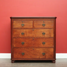 Load image into Gallery viewer, x SOLD Andrew Lenehan, Antique Australian Cedar Chest of Drawers Hall Cabinet Cupboard. B10441