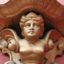 Load image into Gallery viewer, x SOLD Pair of Antique French Wall Sconces, Gilt Winged Angel Wall Bracket Wall Shelves B10974