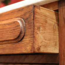 Load image into Gallery viewer, x SOLD Antique Bedside Tables Cabinets, Lamp Side Tables Antique French Oak and Marble Tops B10297