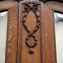 Load image into Gallery viewer, x SOLD Wardrobe, Armoire, Antique French Oak and Mirror Wardrobe Armoire Gilt Brass B10467